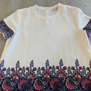 Loft Petite Fan Floral Top